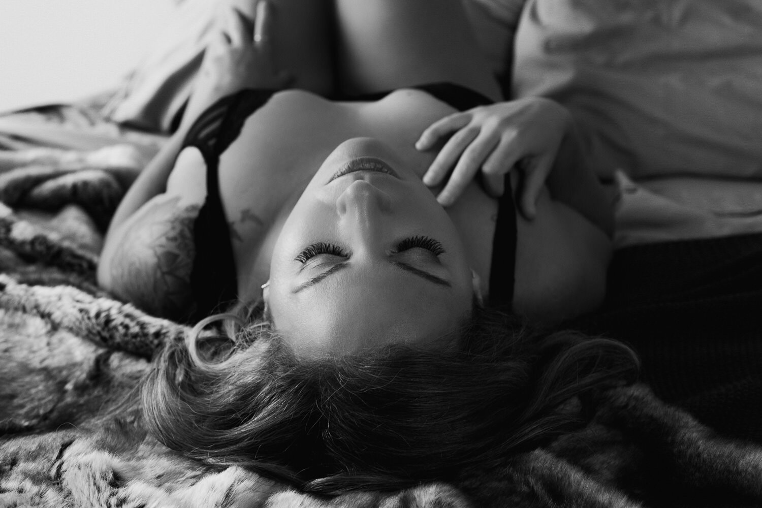 Elegant boudoir portrait of a woman photographed on location in Johannesburg by Boudoir Secrets